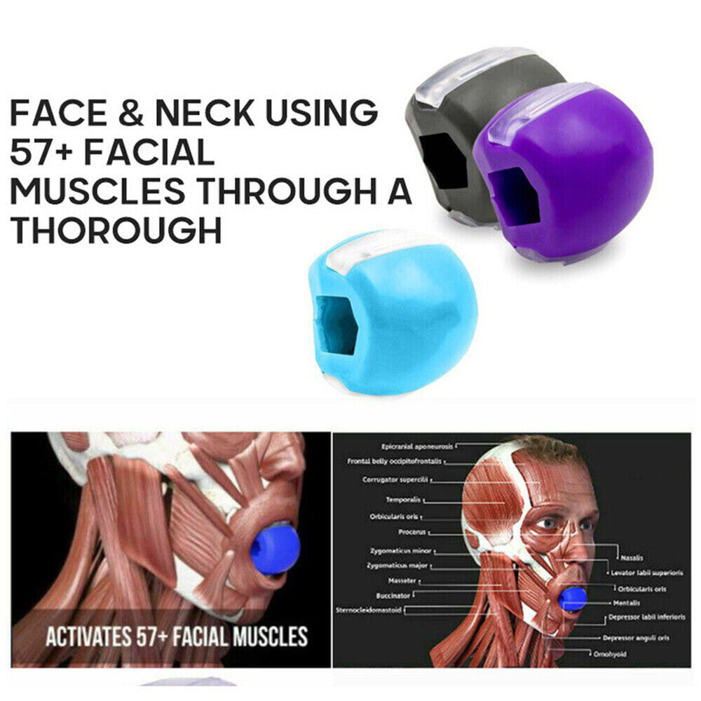 3PCS Jaw Exerciser Anti-Age Toning Facial Toner Fitness Face Muscle Jawzrsize AU
