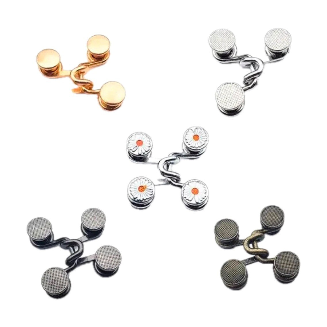 Pant Waist Buttons Adjustable Button Pins Pant Waist Tightener Button Hook Clip