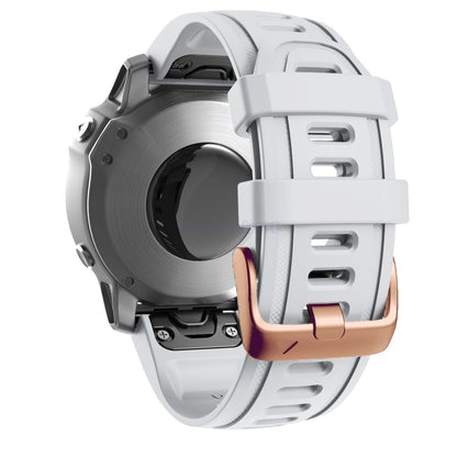 Rose Gold Buckle Easyfit Strap Compatible with Garmin Fenix 7S 6S Pro 5S 2S Watch Band 20mm