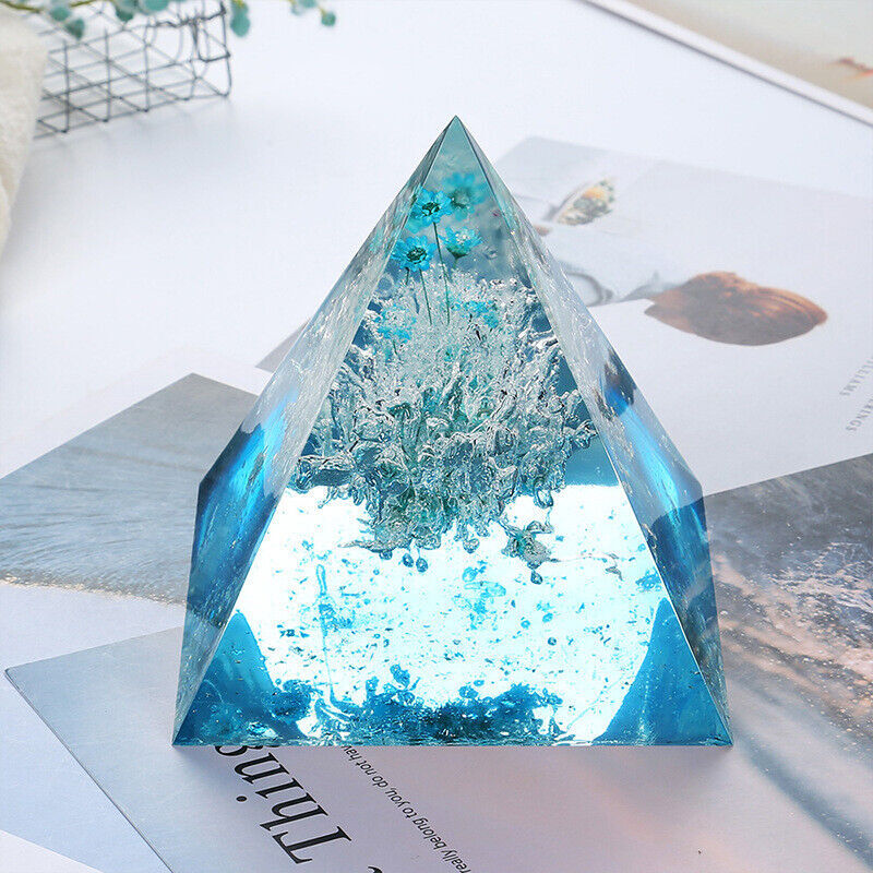 Pyramid Silicone Mold Epoxy Resin Jewelry Making Mould Pendant Craft DIY Supply