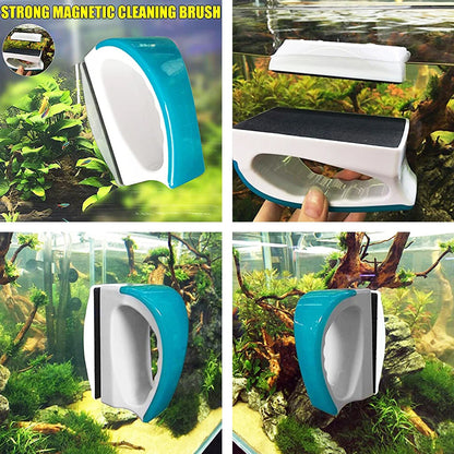 Aquarium Algae Cleaner Magnetic Fish Tank Glass Brush Aquatic Cleaning Tool AU