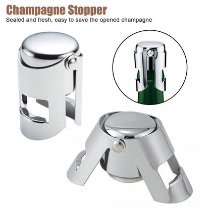 3PCS Stainless Steel Champagne Stopper Sparkling Wine Bottle Plug Cap Sealer AU