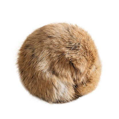 1-6Pcs Real Rabbit Fur Cat Toy Balls Soft Fuzzy Interactive Pet Chasing Play Toy