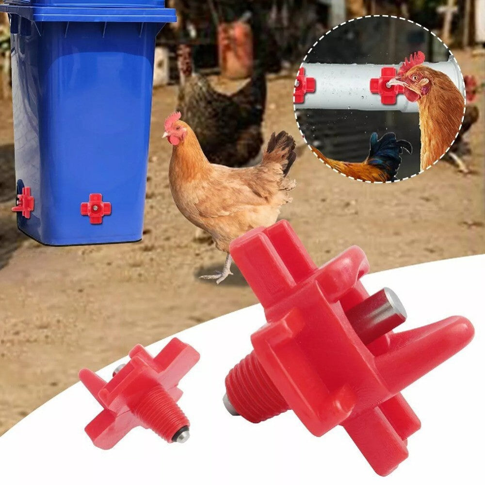20PCS Horizontal Poultry Water Nipple Auto Waterer Chicken Drinker Fountain AU