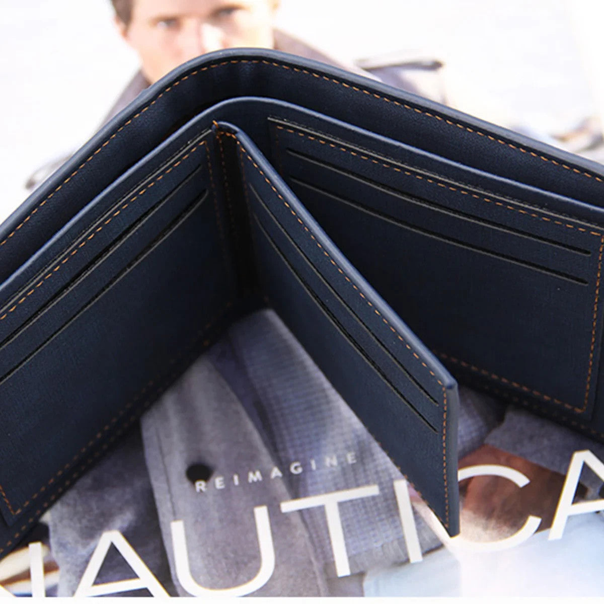 RFID Blocking Men's Wallet Leather Purse Money Cash Clip Credit Card Holder Au