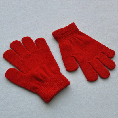 Winter Warm Children Gloves Solid Kids Mittens Gloves Knitted Children Glove