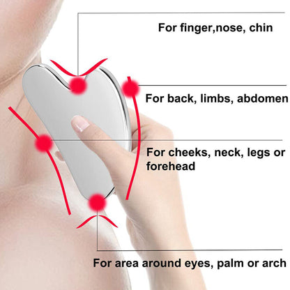 Stainless Steel Gua Sha Massage Tool Facial Skin Care Massager Gua Sha Board