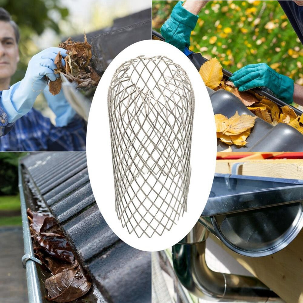 1/4PCS Roof Gutter Guard Filters Downpipe Stops Leaf Drains Filter Strainer New/