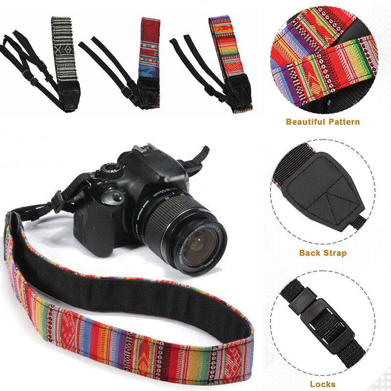 Camera Strap Compatible With Sony Nikon Olympus DSLR Canon Vintage Shoulder Neck