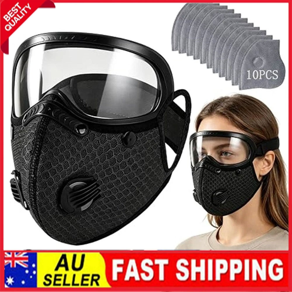 2026 Reusable Carbon Filter Dust Mask with Adjustable Goggles,with 5-LayerFilter