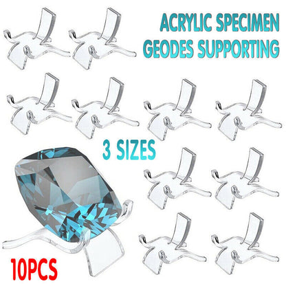 10Pcs Acrylic Specimen Geodes Supporting Base Mineral Stand Display Holder Easel
