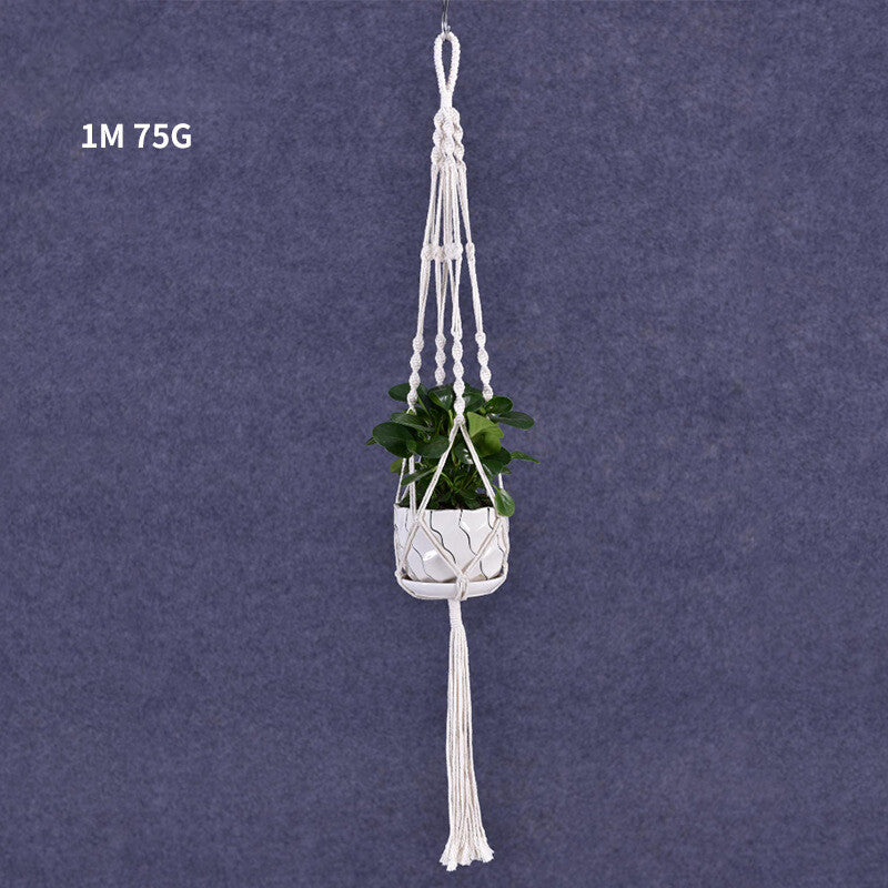 Hanging Home Decor Macrame Plant Hanger Rope Braided Basket Holder Flower Pot AU