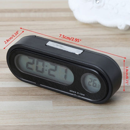 Small Digital Clock LCD Date Time Calendar For Car Dashboard Table Desk Portable