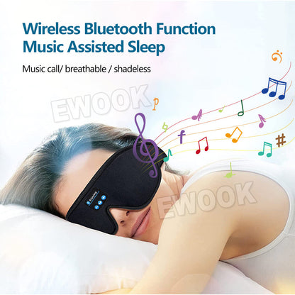 Wireless Bluetooth 5.0 Stereo Eye Mask Headphones Earphone Sleep Music Headband