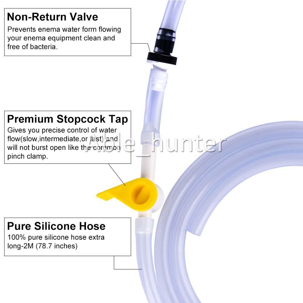 Non-Toxic Stainless Steel Enema Bucket kit Coffee Colon Cleansing Detox Kit 2L