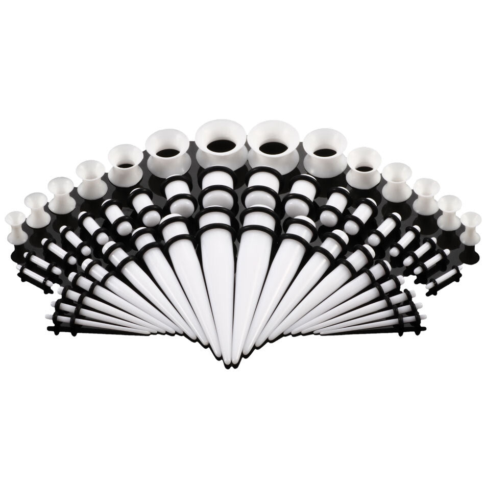 36/50pcs Ear Stretching Kit Plug Set Stretch Ear Taper Stretcher Expander Tapers