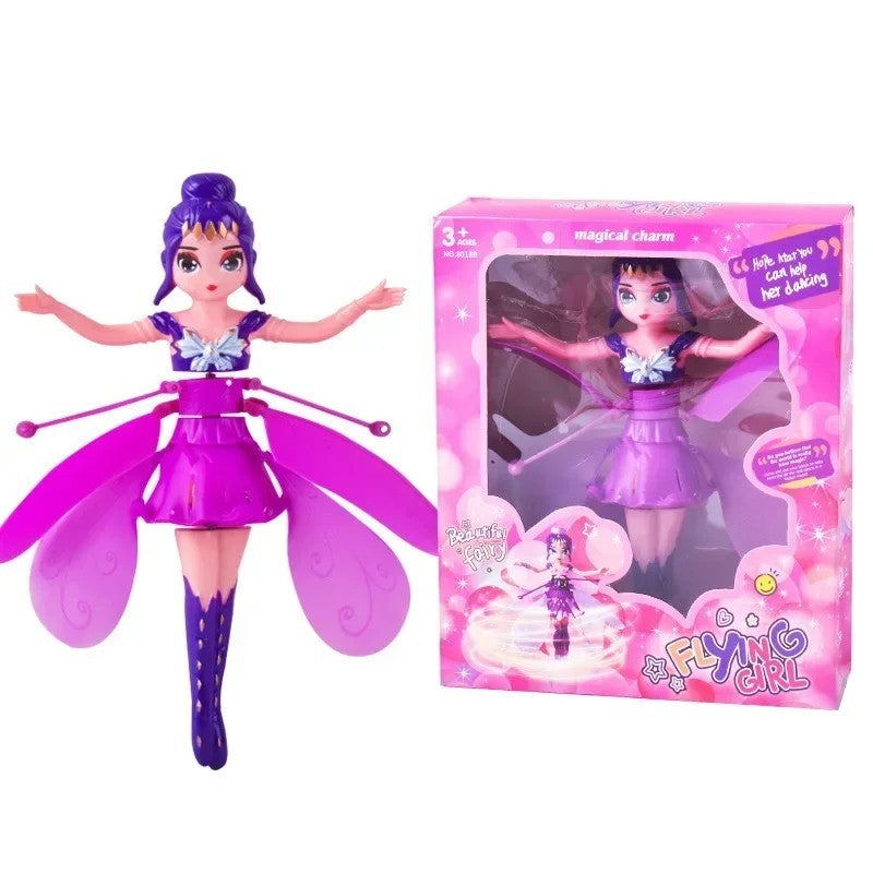 Flying Fairy Princess Dolls Magic Wing Infrared Induction Control Kids Toy Gifts