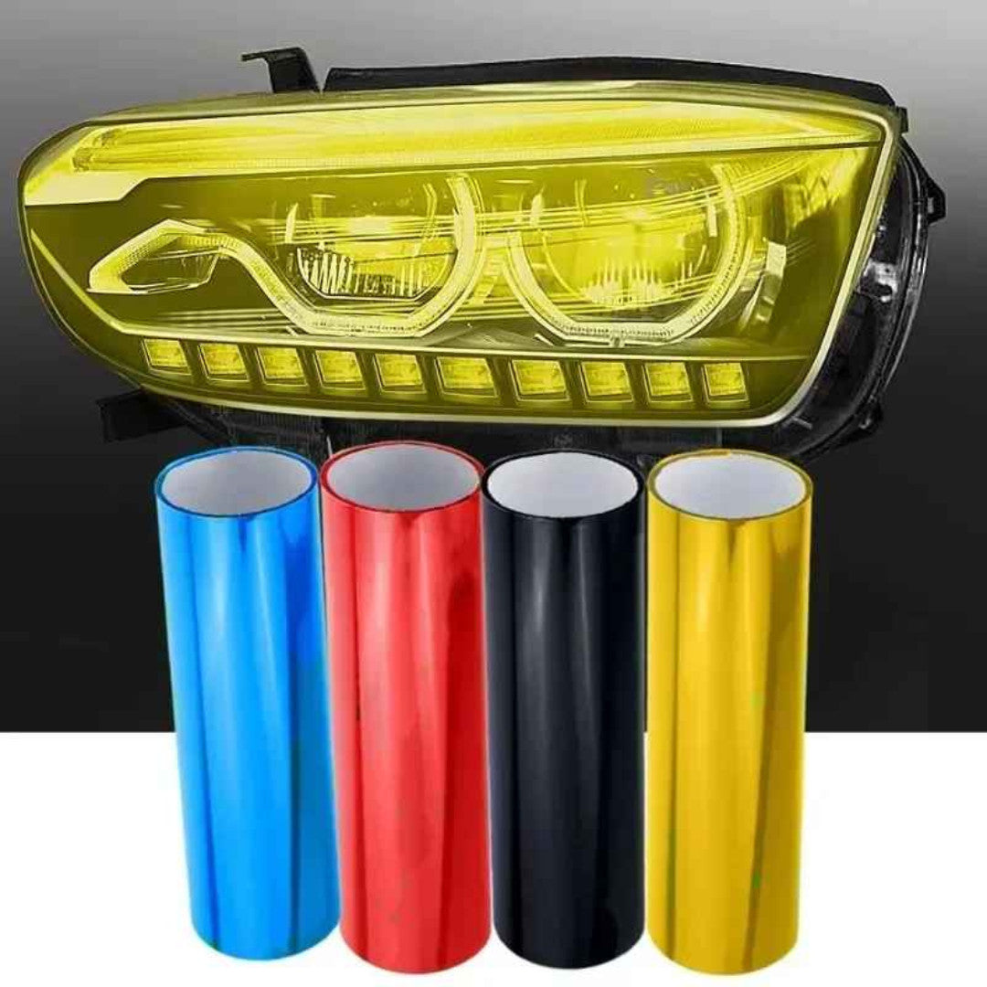 200cm Yellow/Amber Headlight Tint Fog Lights Tail light Vinyl Film Stretchable