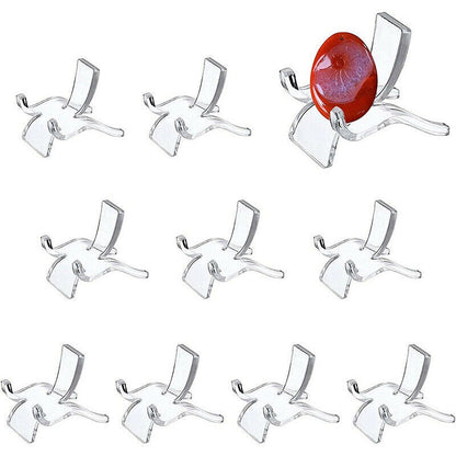 10Pcs Acrylic Specimen Geodes Supporting Base Mineral Stand Display Holder Easel