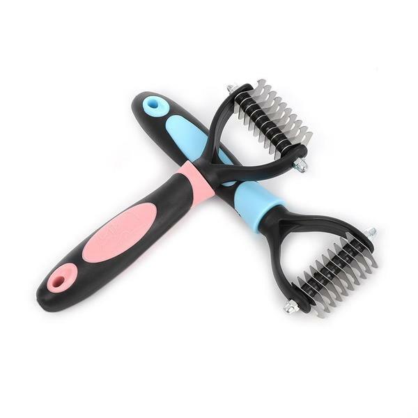 Dog Pet Cat Fur Dematting Grooming Deshedding Trimmer Tool Comb Brush Size S/L