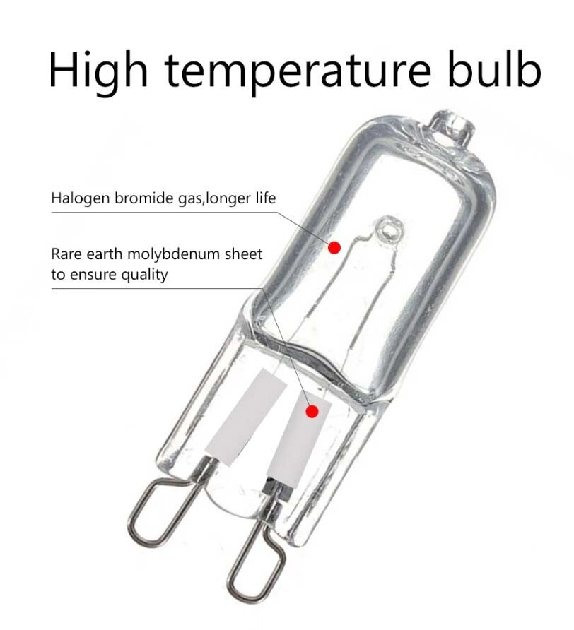 Chef, Westinghouse, Electrolux, Smeg Oven Halogen Lamp, 40W 230V G9 300C