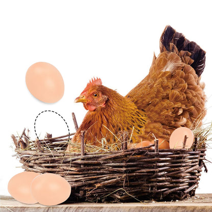 6-24x Plastic Fake Chicken Eggs Poultry Layer Coop Hatching Simulation Dummy Egg