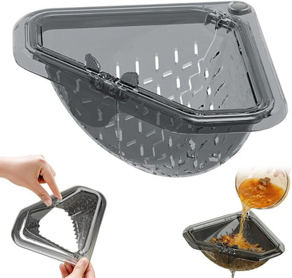 Triangular Magnetic Corner For Sink Strainer Basket Touchless Kitchen Drain