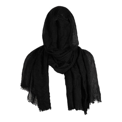 Mens Shawl with Hood Medieval Pirate Retro Hood Black/Brown Vintage Pirate Scarf