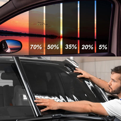 5% 20% 35% VLT Window Tint Film Black Roll Car Auto Home 75cm X 6m Tinting Tool