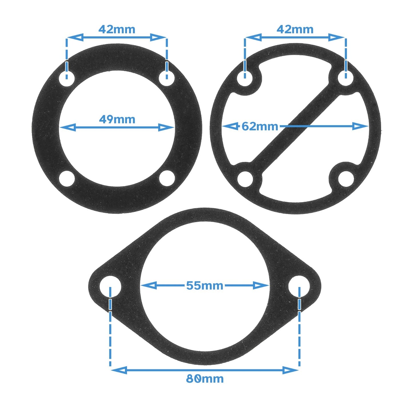 Air Compressor Cylinder Head Replacement Gasket Kit Valve Plate Sealing V-Type