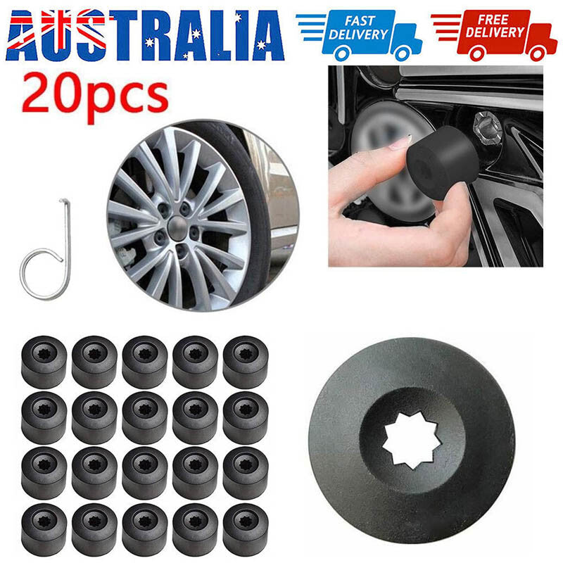 20pcs Wheel Bolt Nut Caps Covers For Volkswagen VW Golf Bora Passat Jetta 17mm