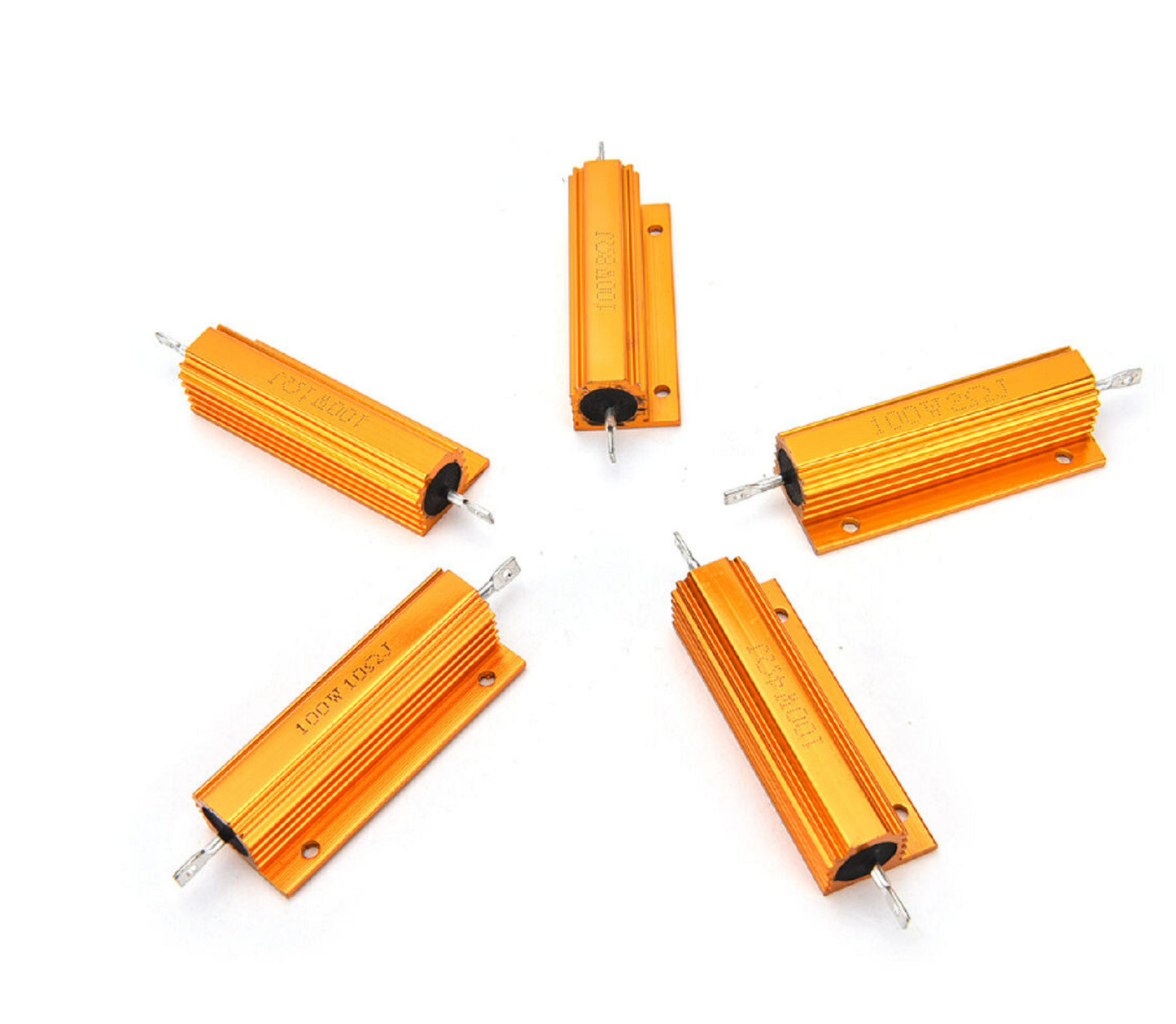 BULK 1R-100R OHM 100W Power Resistor Aluminum Shell Case Wirewound Resistors