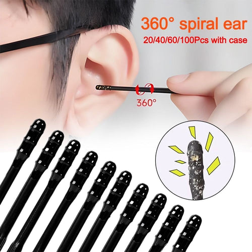 20/40/60/100Pcs Self-adhesive Sticky Ear Stick  for Ear Canal Cleaning Tools