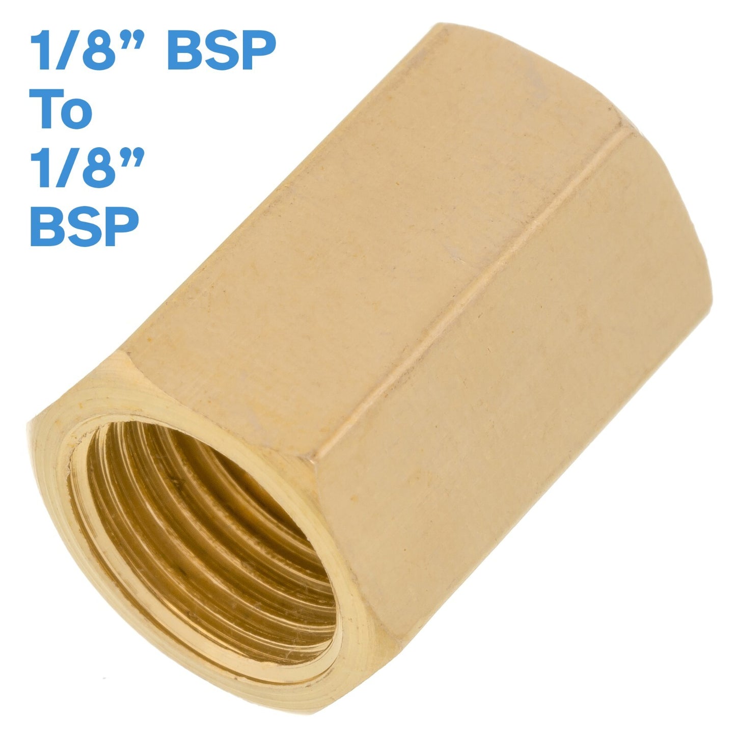 Brass 1/8" Female To 1/8" Female BSP Adapter Pipe Fitting Threaded Connector