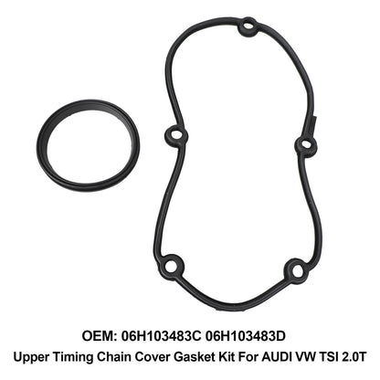 Upper Timing Chain Cover Gasket Kit Compatible with VW TSI 2.0T 06H103483C 06H103483D SL