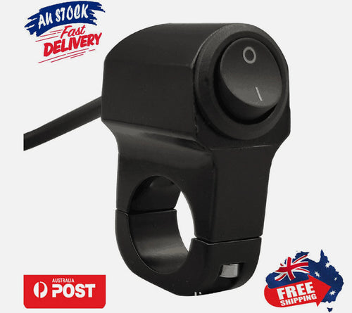 12V Motorcycle Handlebar light On/Off Switch Waterproof ATV Headlight Fog Spot