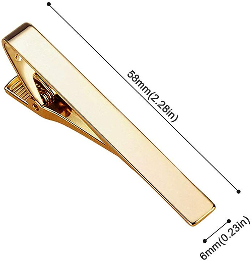 3 Pcs Tie Clips for Men Tie Bar Set for Wedding Business Metal Necktie Tie Clips