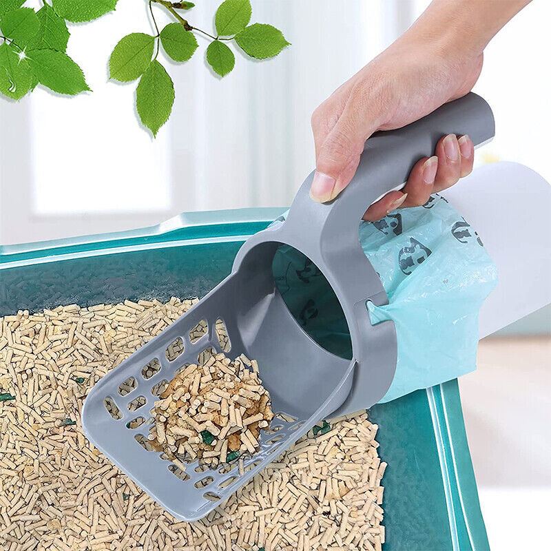 Cat Litter Scoop Integrated Detachable Shovel Holder Poop Pet Sifter Cleaning AU