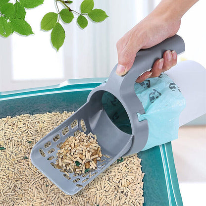 Cat Litter Scoop Integrated Detachable Shovel Holder Poop Pet Sifter Cleaning AU