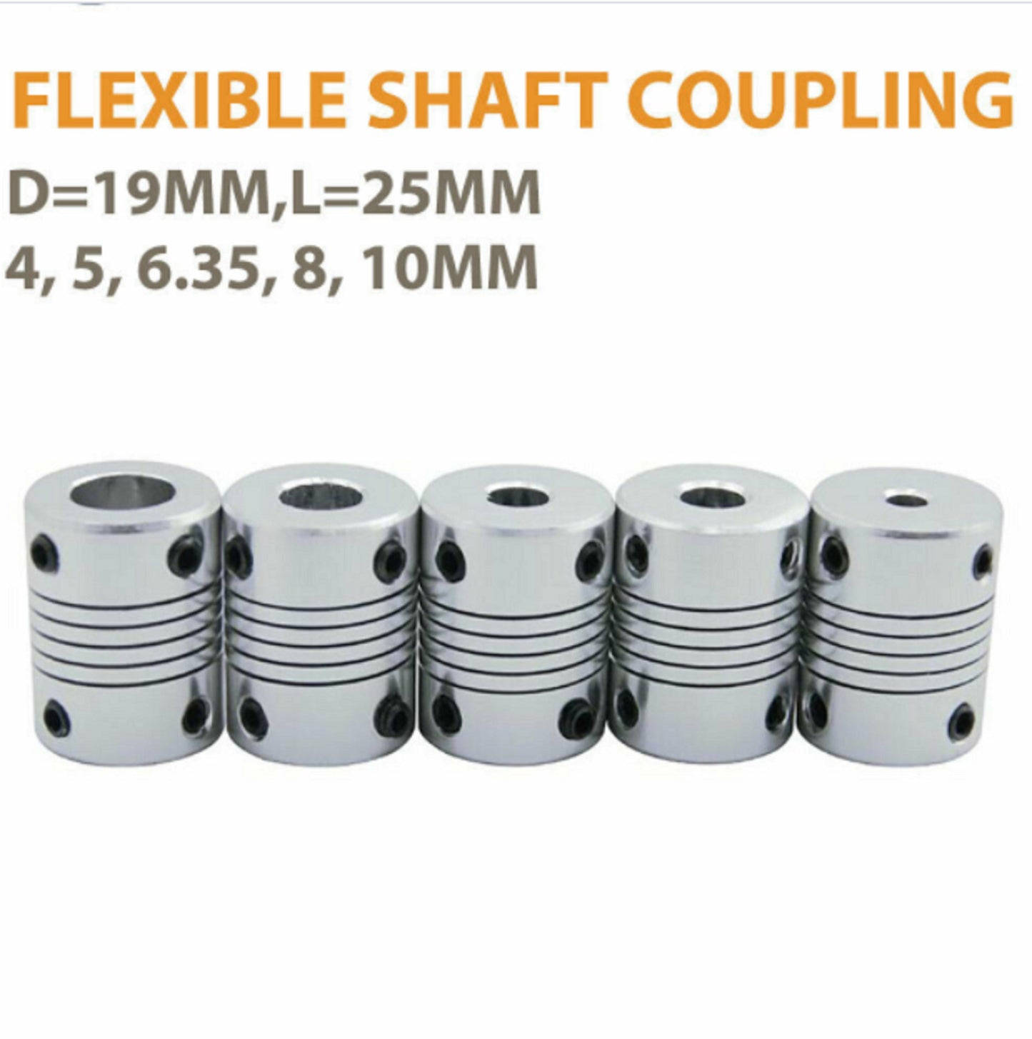 4,5, 6.35, 8, 10mm Flexible Coupling Shaft Coupler Motor CNC 3D Printer Stepper