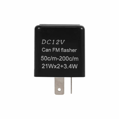12v 2-Pin Speed Adjustable LED Flasher Relay Fix Motorcycle light Hyper Flash SU