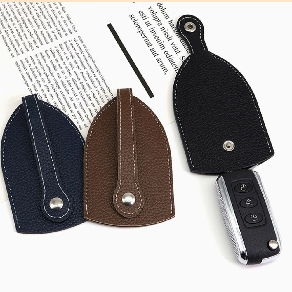 Leather Keychain Pouch Pull Type Key Wallets Creative Key Bag  Key