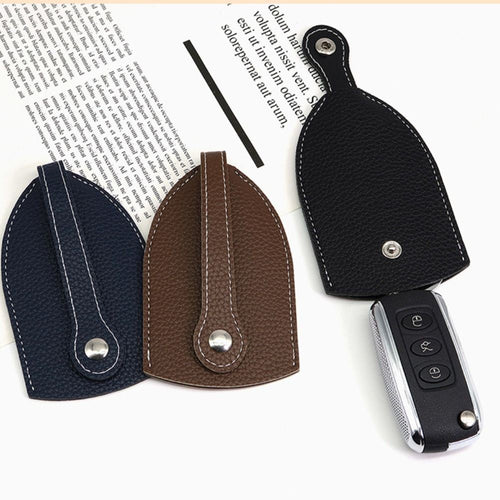 Leather Keychain Pouch Pull Type Key Wallets Creative Key Bag  Key