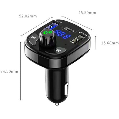 Bluetooth FM Transmitter MP3 Car Charger Type C 3 USB Fast Charge 12-24V LED AU