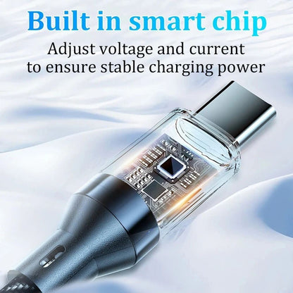 Fast Charging USB To Type-C Cable Compatible with Huawei / Xiaomi / Samsung / Vivo