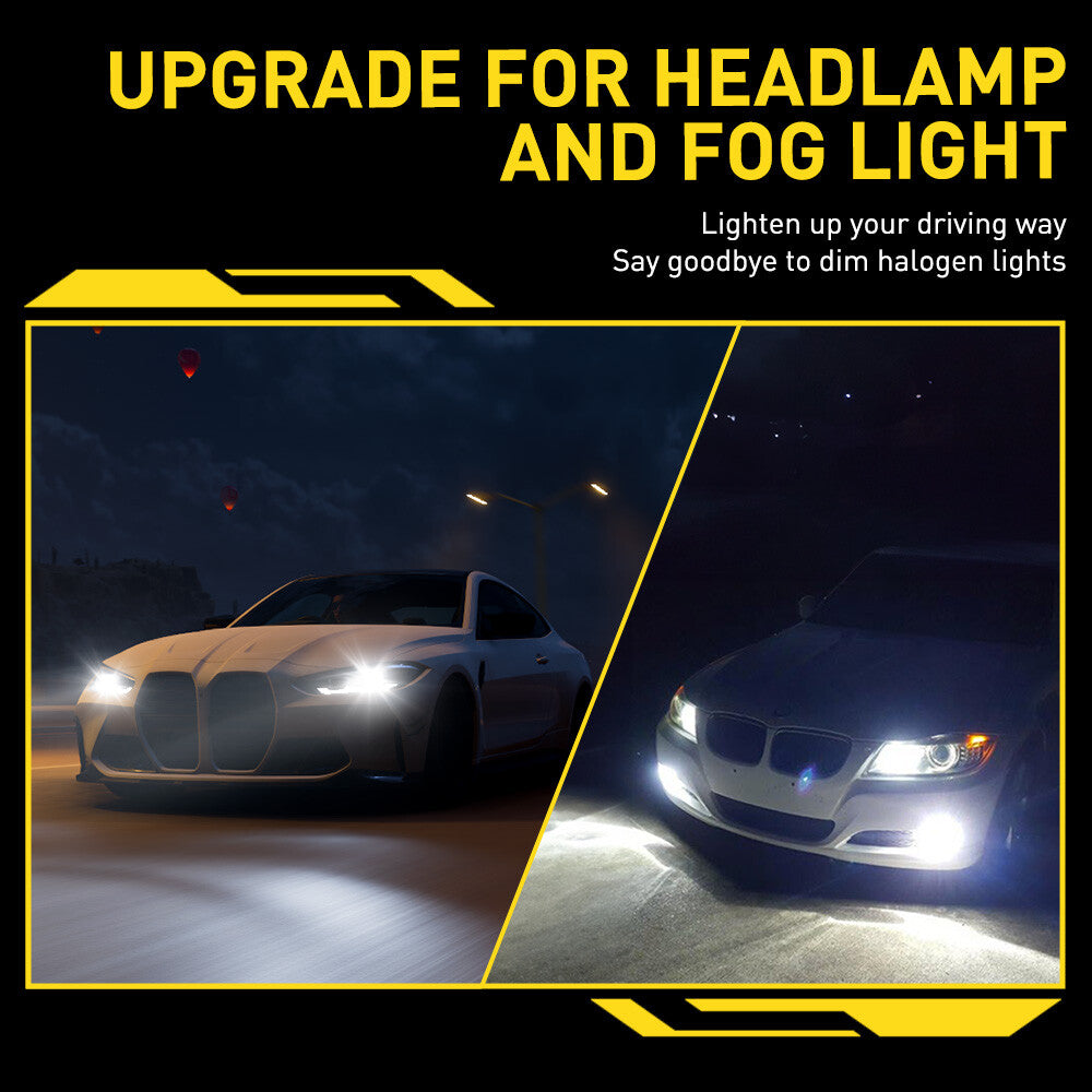 22000LM 9005 HB3 LED Headlight Bulbs Conversion Kit High Beam Super Bright White