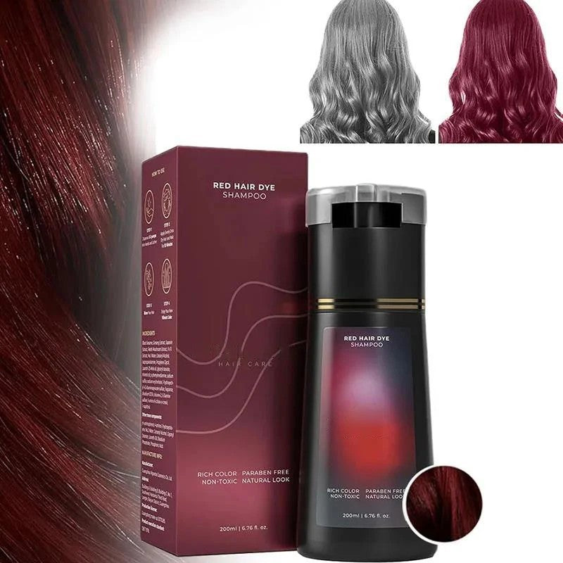 Hair Dye Shampoo For Gray Hair For Women Men Natural Hair Dye Kit Semi Permanent Hair Dye Shampoo Black Brown Purple 200ml