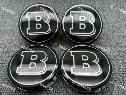 BARBUS Piano Black 75mm Wheel Center Cap Hub Cap For AMG Mercedes-Benz