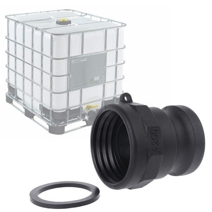 Hose Connector 2" Coarse Thread X 2" Cam Lock IBC Tank Adapter Fittings Valve