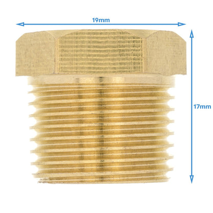 Brass 3/8" BSP Male To 1/4" NPT Female Pipe Reducer Threaded Adapter Fitting